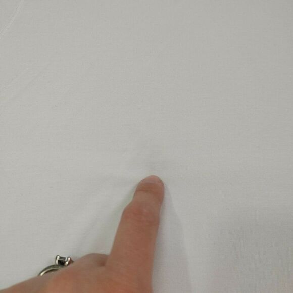 Lululemon Aloha Swiftly Tech Short Sleeve Crew White Top Spell out Womens L READ - Picture 4 of 6